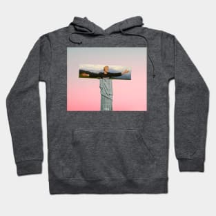 jesus statue edit collage Hoodie